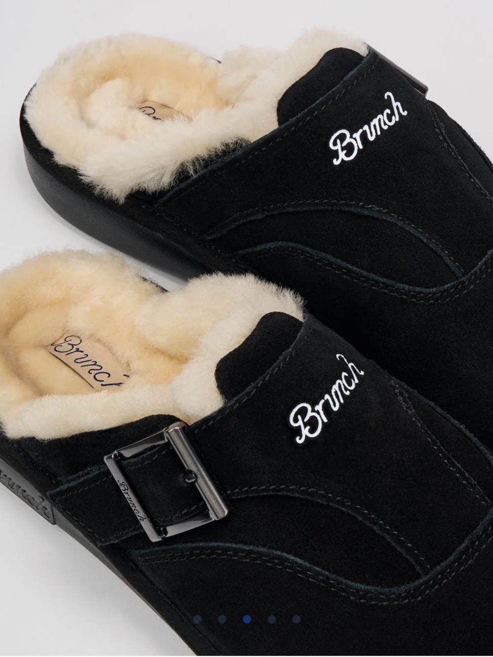 Brunch Amour Shearling Clog Slipper Size W 11 M 10